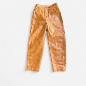 MSGM faux leather barrel pants